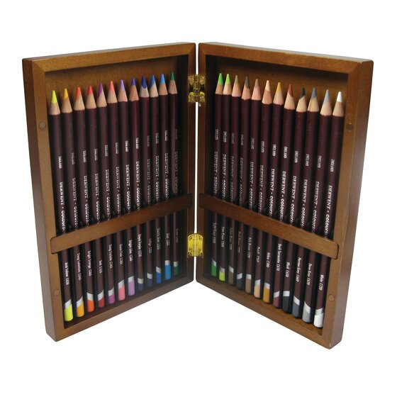 Derwent Coloursoft Wooden Box of 24 Pencils