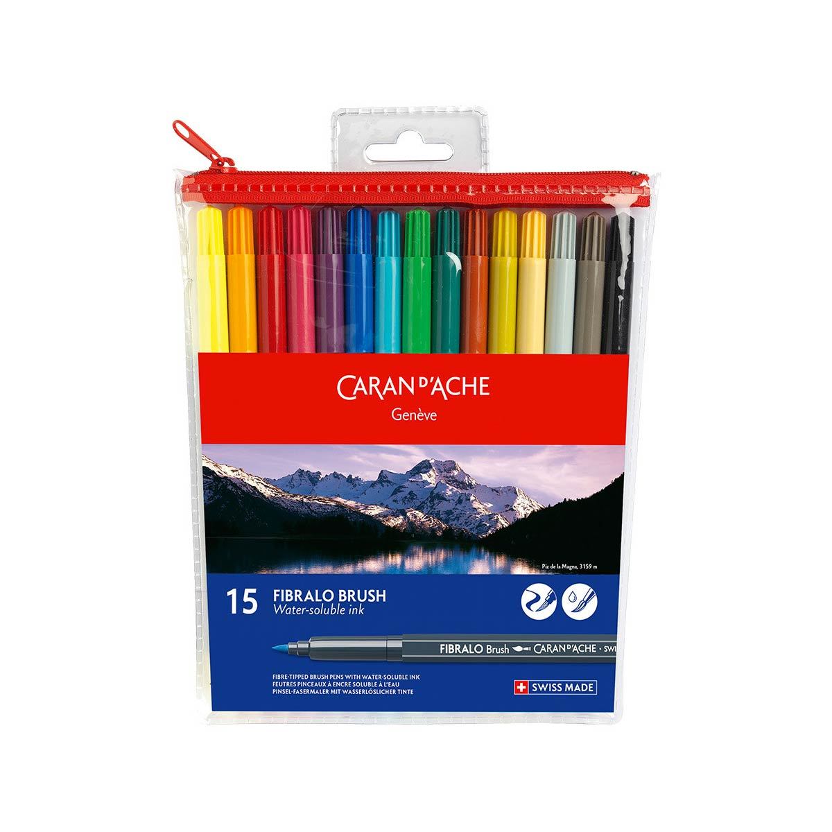 Caran d'Ache Fibralo Set of 15 Brush Pens