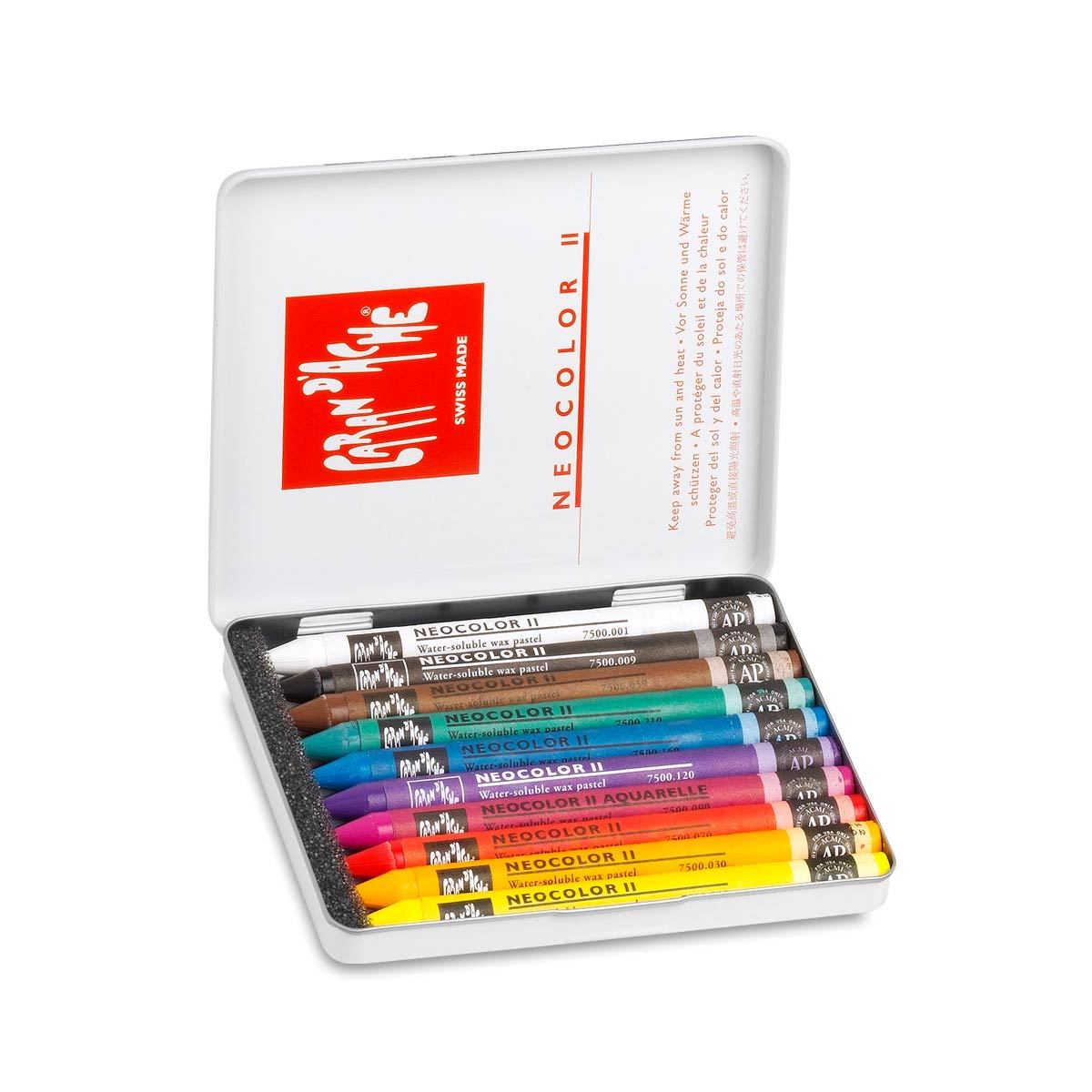 Caran d'Ache Neocolor II Watersoluble Set of 10 Wax Pastels