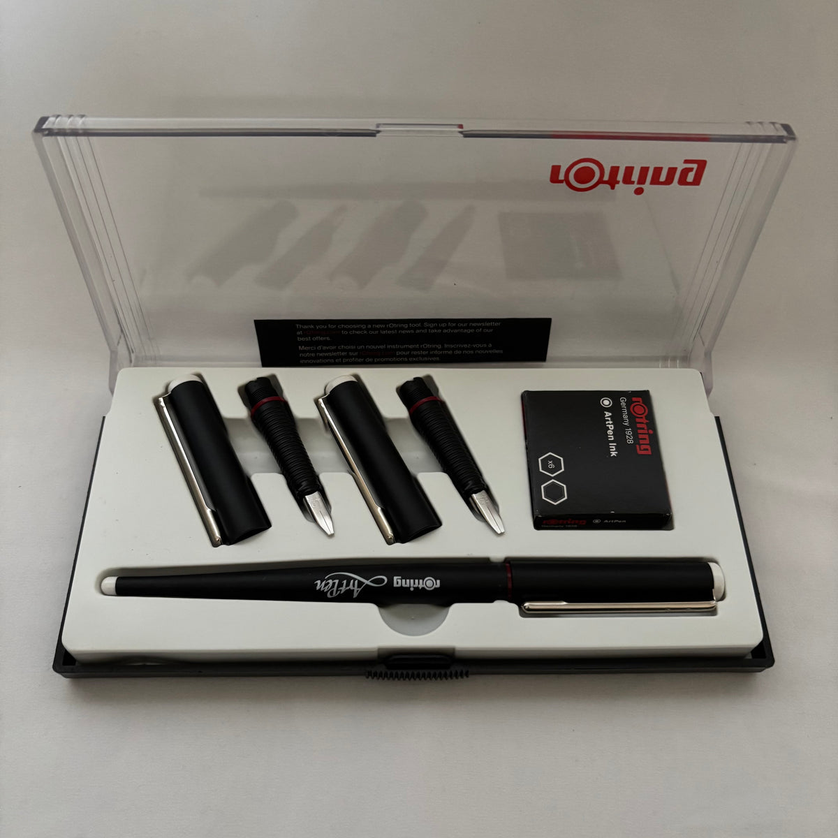 Rotring Lettering Control System Rotring ArtPen Calligraphy Set (1 Pen, 3 Nibs) – Barnet Gallery