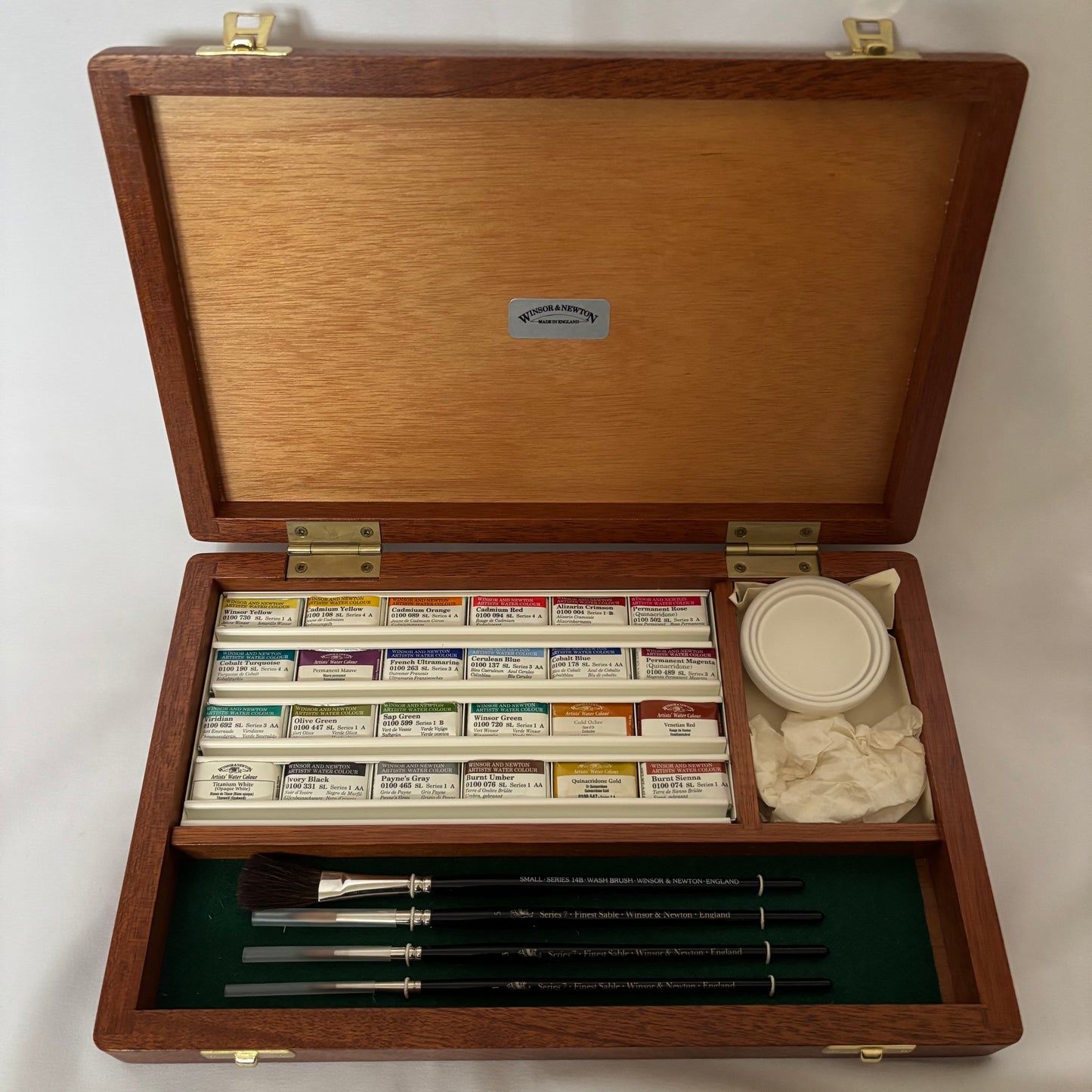 Winsor & Newton MAHOGANY Artists' Watercolours 24 Whole Pans