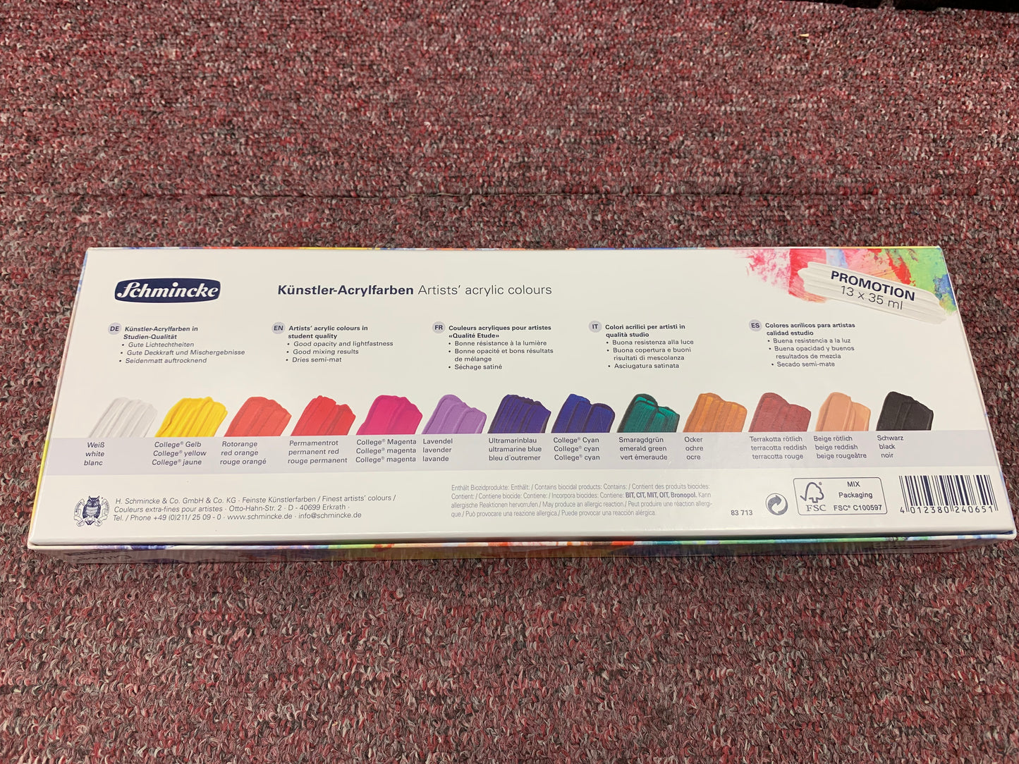 Schmincke College Acrylic Set 13 x 35ml tubes