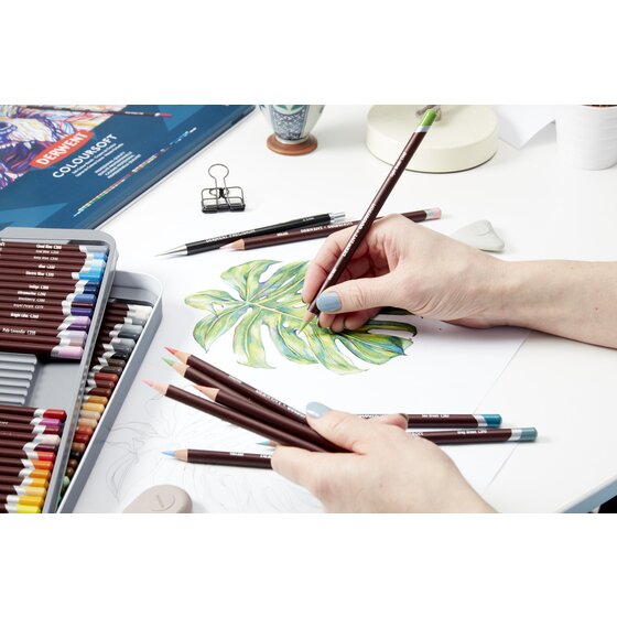 Derwent Coloursoft Wooden Box of 24 Pencils