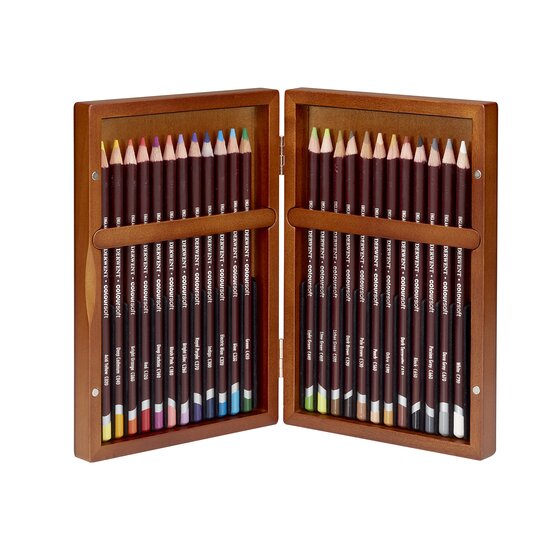 Derwent Coloursoft Wooden Box of 24 Pencils