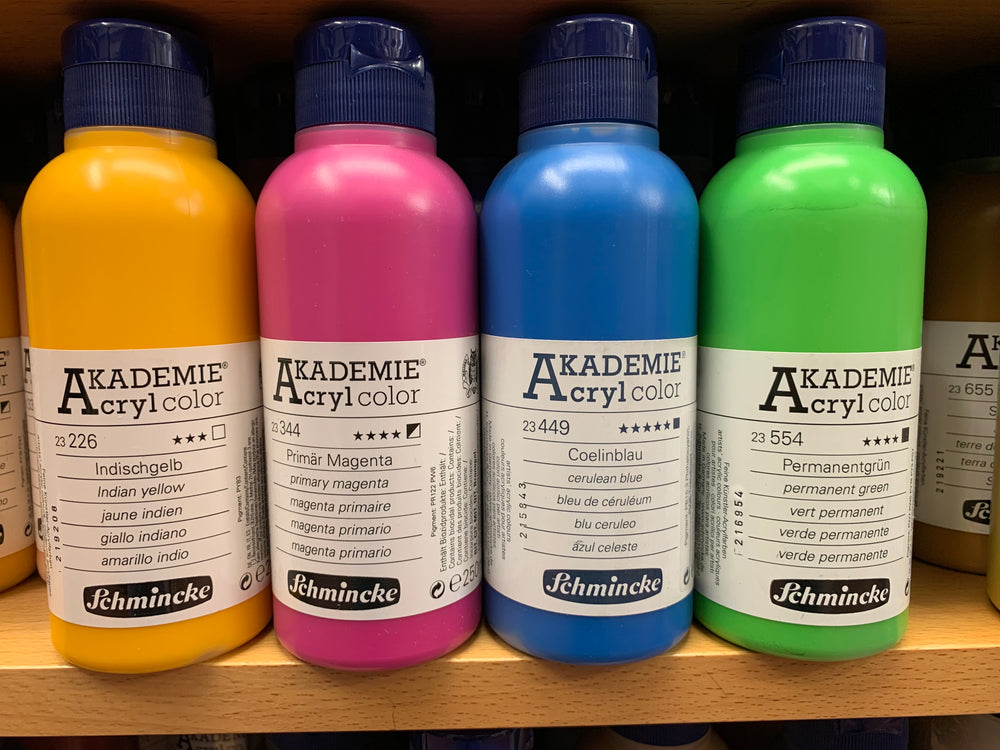 Schmincke Akademie Acryl Colour in 250ml jars
